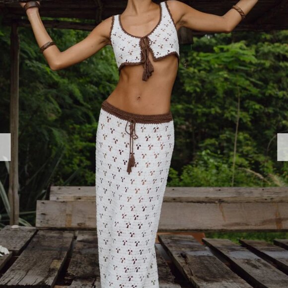 ISABELLE QUINN | HAZEL CROCHET TOP & MAXI SKIRT | S - Picture 2 of 15